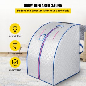 Sauna Infrarouge 1 Place 1000w Cabine De Sauna Portable Thérapeutique Pliable
