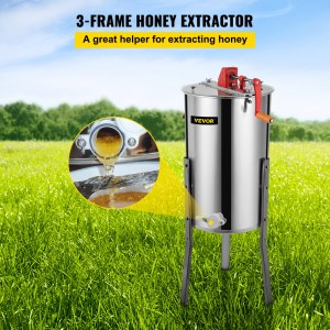 Extracteur De Miel Manuel 3xcadre 3 Rayons De Miel Apiculture Centrifugeuse Inox