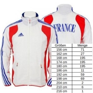 Stocklot - adidas "FRANCE" Jackets - Équipe Tricolore