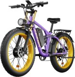 2000W Electric Ebike Dual Motor Adults Mountain Bicycle 26" Fat Tire MTB 35MPH