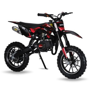 50cc Red Off-Road Motorcycle for Adults Kids 2-Stroke Gas Powered 40 MPH Mini Bikes wit...