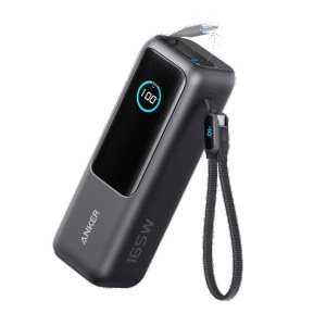 Ankers 25,000 mAh 165W Laptop Power Bank, Portable Charger with Built-In USB-C Cables
