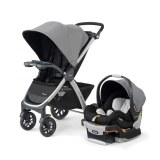 Chiccos Bravo 3-in-1 Trio Travel System, Bravo Quick-Fold Stroller with KeyFit 30 Infan...