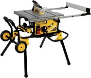 DEWALTS 10-Inch Table Saw with Rolling Stand, 32-1/2-Inch Rip Capacity