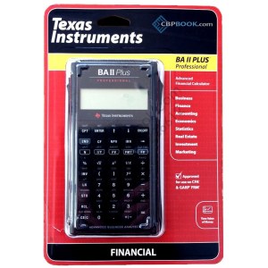 Texas Instruments BA II Plus Professional Financial Calculator Silver 9.8 Inch