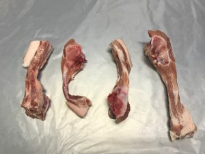 Frozen pork tail bone