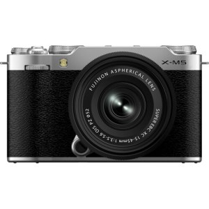 FUJIFILM X-M5 Mirrorless Camera with XC 15-45mm f-3.5-5.6 Lens (Silver)