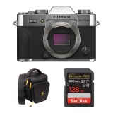 FUJIFILM X-T30 II Mirrorless Camera with Basic Bundle (Silver)