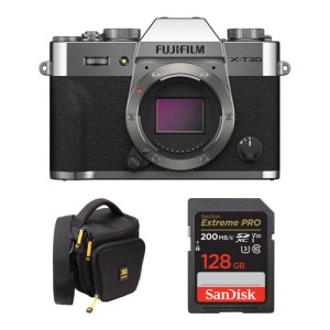 FUJIFILM X-T30 II Mirrorless Camera with Basic Bundle (Silver)