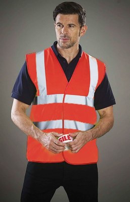 GILET ORANGE FLUO HAUTE VISIBILITÉ HAUTE QUALITÉ