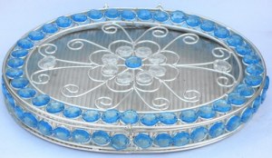 Boite en métal perles travail artisanat