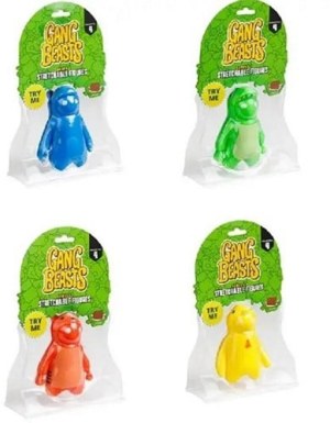 DESTOCKAGE – Gang Beasts Stretchy Figure 11,5 cm – 4 modèles assortis – 14,5 x 24 cm