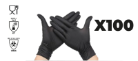 Gant jetable noir non poudrée - pour les pros de ménage