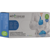 Gant nitrile MD non-poudré, médical, bleu dispo immédiate
