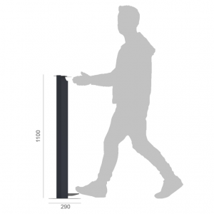 Distributeur de Gel Hydroalcoolique sur pied sécurisé - Fabriqué en France