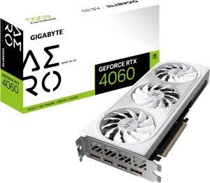 GIGABYTE Tarjeta gráfica GeForce RTX 4060 AERO OC 8G, 3 ventiladores WINDFORCE, 8 GB 12...