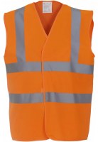 GILET ORANGE FLUO HAUTE VISIBILITÉ HAUTE QUALITÉ