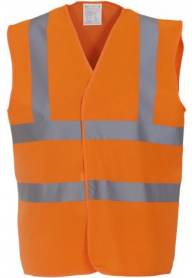 GILET ORANGE FLUO HAUTE VISIBILITÉ HAUTE QUALITÉ
