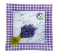 Assiette motif lavande / taille 20