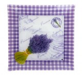 Assiette motif lavande / taille 25