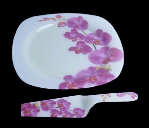 PLAT + PELLE A GATEAU ORCHIDEE