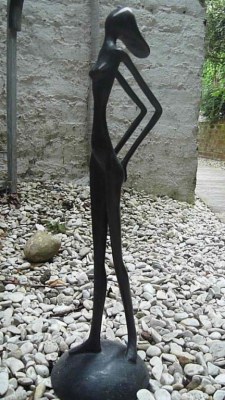 Statuette En Bronze (Gracieuse) Originaire du Burkina-Faso