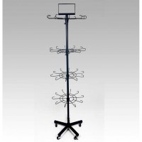 Grand présentoir en métal noir à 4 étages - 0061