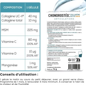 GRANIONS| Chondrostéo+ Collagène Activ' | Contribue à la souplesse et au confort articu...
