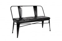 Banquette de bistrot en métal noir de style industriel