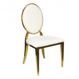 Chaise médaillon gold et blanche