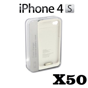 Iphone 4 4S Coque Etuit Protection Batterie Externe Rechargeable Chargeur