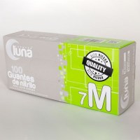 Gants nitrile sans poudre noir bleu blanc