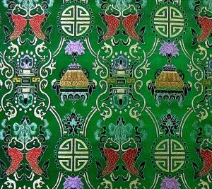 Tissu de brocart au broderie fine - Vente tissus en gros ou moyen quantité (G136)