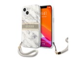 Grossiste Licence Marque Coque Marble Strap avec lanière nylon pour iPhone 13 - Grise