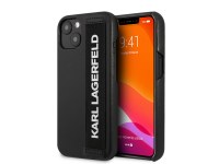 Grossiste Licence Marque Coque Karl Lagerfeld Elastic Strap pour iPhone 13 - Noire