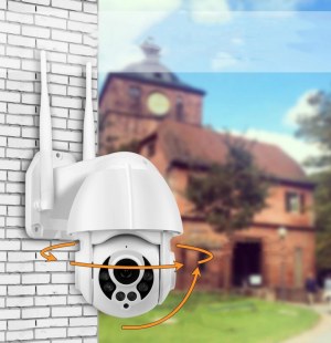 CAMÉRA EXTÉRIEURE ROTATIVE IP FULL HD ZOOM x4 WIFI SQS-R