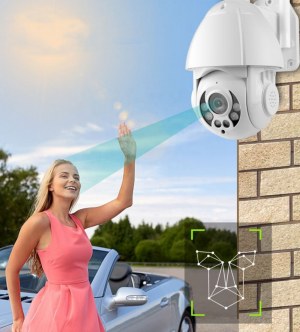 CAMÉRA EXTÉRIEURE ROTATIVE IP FULL HD ZOOM x4 WIFI SQS-R