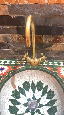 Unlacquered brass faucet