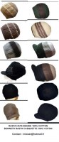 Bonnet et casquettes dreadlocks rasta reggae 100% coton