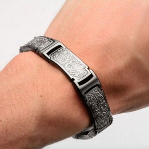 BRACELET ESTAMPE D'ART EN ACIER FRAPPÉ 30 FOIS HBBR1503