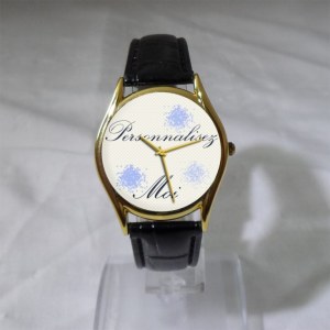 Montre homme bracelet cuir personnalisable