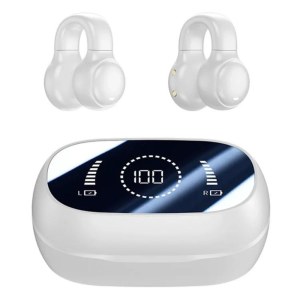 Écouteurs Bluetooth Sans Fil en Clip d'Oreille avec Etui de Chargement et Affichage Num...