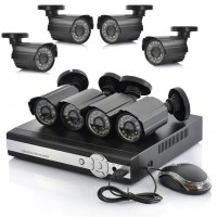 8 Système de caméra de surveillance DVR - 8 caméras CCTV en plein air, DVR H264