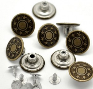 Couture Mercerie - Lot de 300 Boutons pression pour jeans - Bouton en Métal