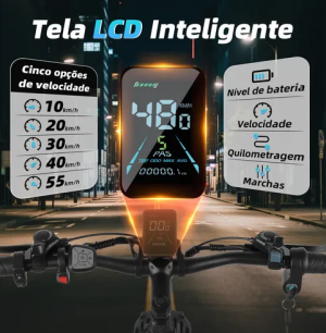 Vélo électrique Honeywhale BK08 pour adultes, 1 050 W 2, 21 vitesses, vitesse maximale...