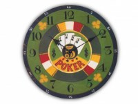Horloge Déco américaine Las Vegas Poker