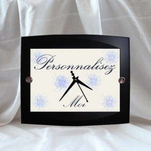 Horloge murale rectangulaire noire personnalisable