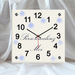 Horloge murale carrée personnalisable