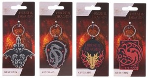 HOUSE OF THE DRAGON PORTE-CLÉS 2D PVC ASSORTIS 7X15,5CM