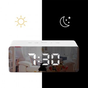 ÉLECTRONIQUE HORLOGE D'ALARME MIROIR LED AC088